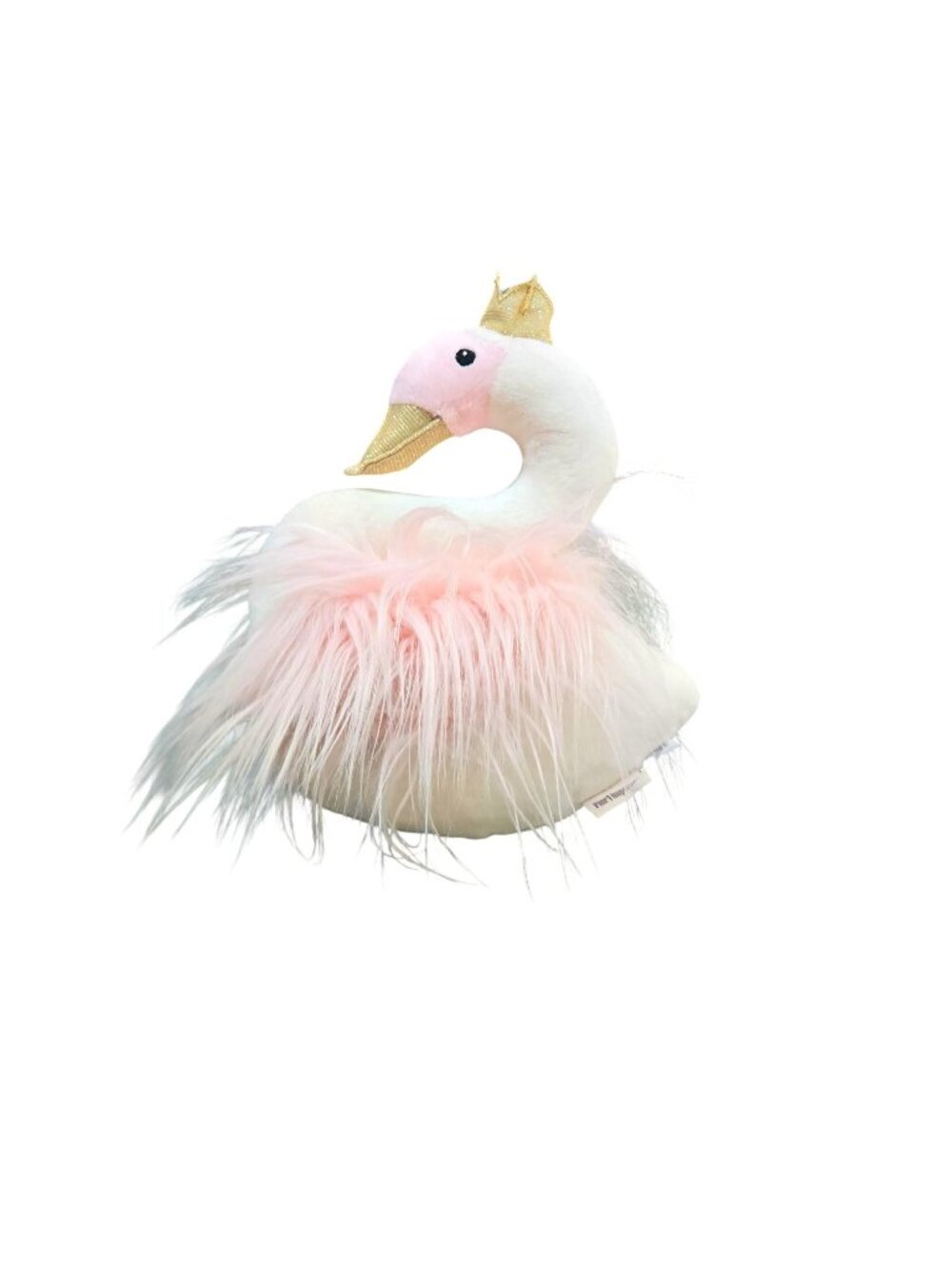 Plush Swan Décor With Gold Crown & Pink Feathers By Pier 1 Imports